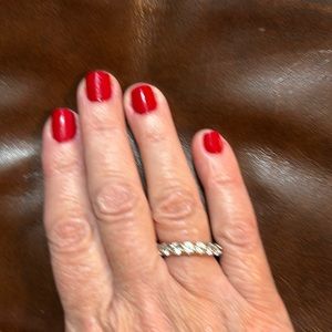 Faux diamonds ring band